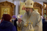 Митрополит Артемий возглавил Всенощное бдение в  кафедральном соборе в сослужении митрополита Барнаульского и Алтайского Сергия