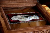 Ковчег с честными мощами святого Александра Невского доставлен в главный собор края