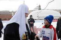Юные хабаровские хоккеисты приняли участие во встрече со Святейшим Патриархом Кириллом