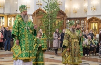 В канун праздника Пятидесятницы митрополит Артемий совершил всенощное бдение в кафедральном соборе