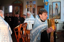 Молебен с участием сотрудников Пограничного управления. 2 декабря 2011г