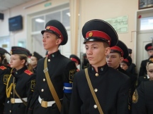 Молебен в кадетской школе №1 имени Ф. Ф. Ушакова 15 февраля 2022 г.